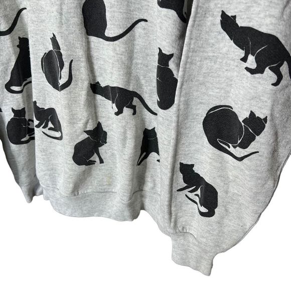 VTG Michigan Rag Cats All Over Crewneck XL - Picture 3 of 5
